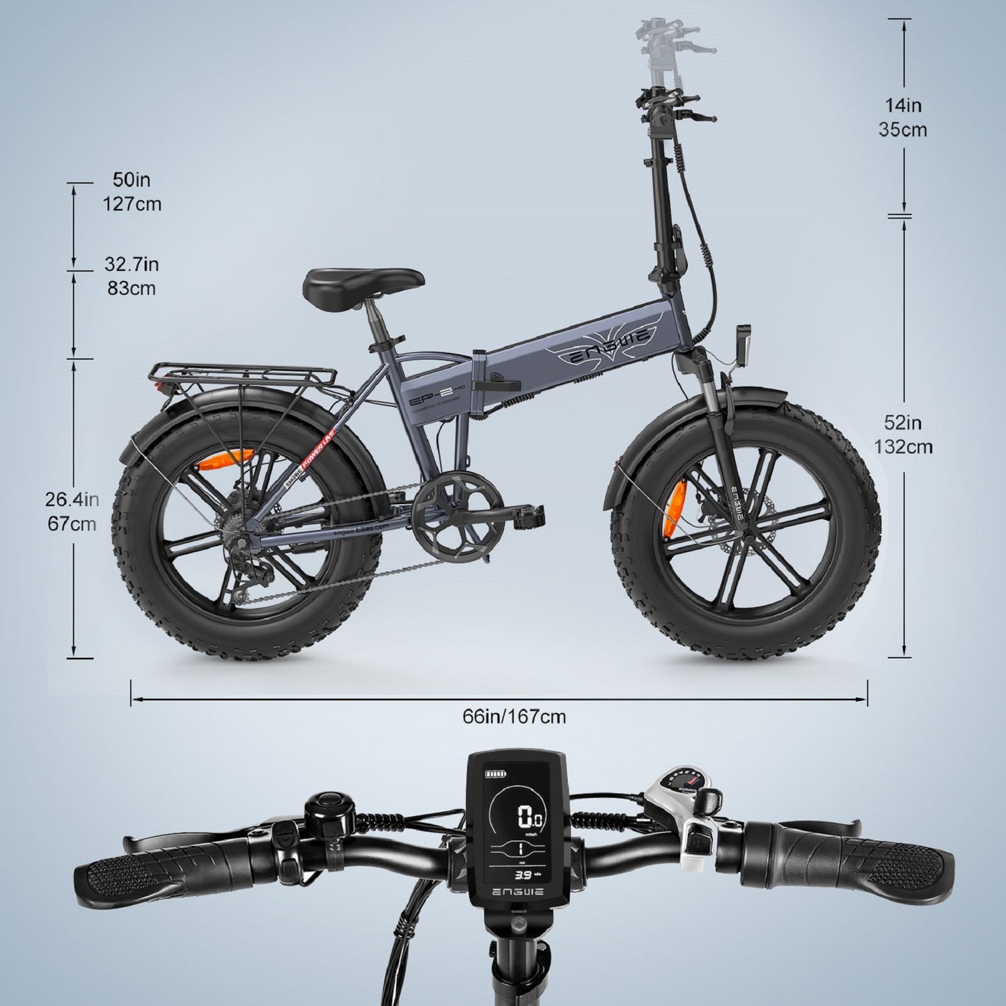 ENGWE EP-2 PRO 750W Elektrofahrrad 20" faltbares E-Mountainbike 13Ah E-Bike