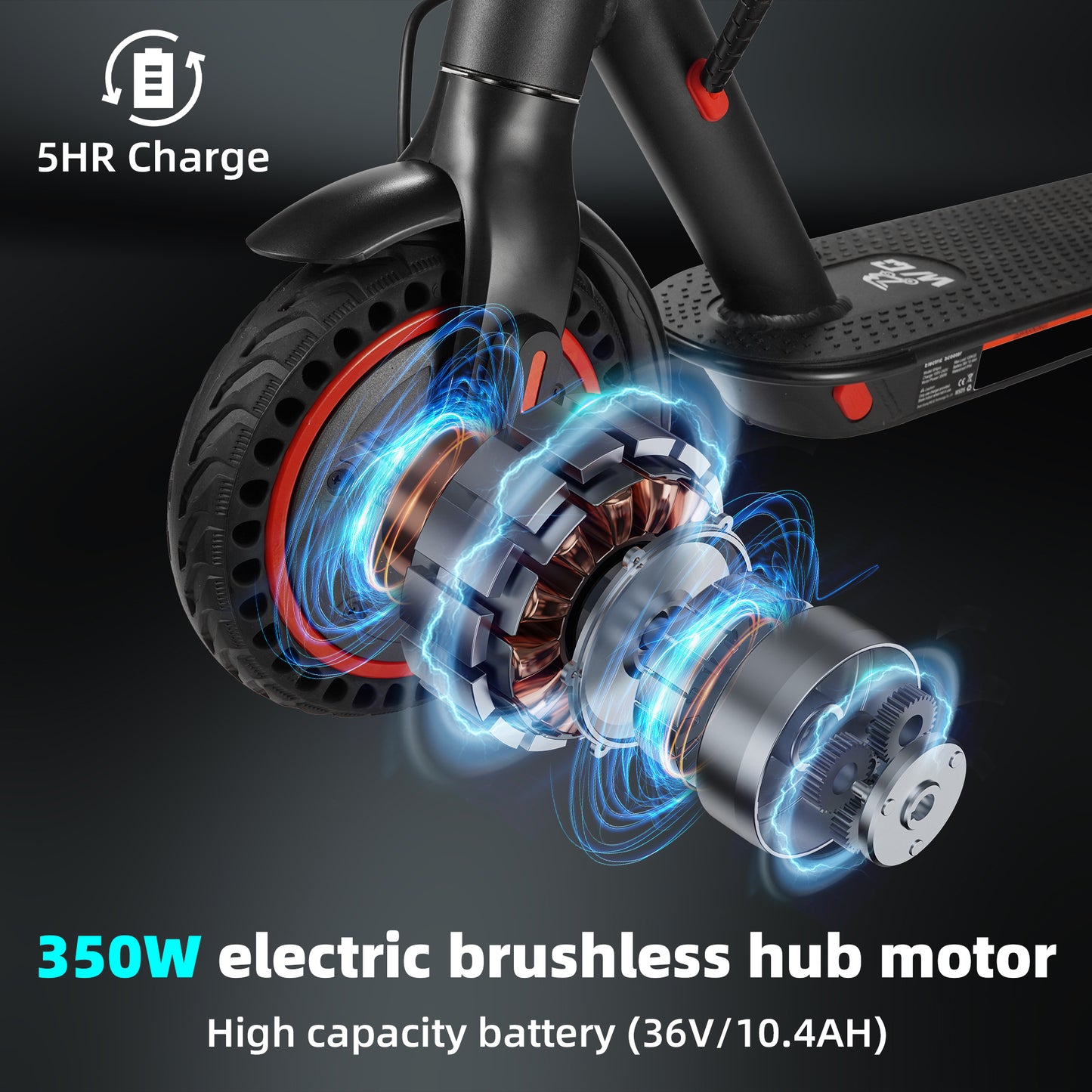 W4 Pro Electric Scooter 350W 8.5Inch Tires Folding E-Scooter 10Ah 25KM/H