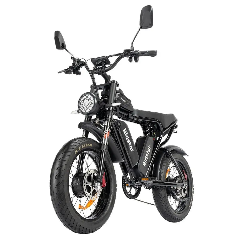 Ridstar Q20 Pro 1000W*2 Dual Motors 20" Fat Bike Full Suspension E-Mountain Bike 20Ah*2 Dual Batteries E-MTB