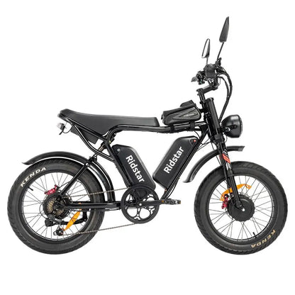 Ridstar Q20 Pro 1000W*2 Dual Motors 20" Fat Bike Full Suspension E-Mountain Bike 20Ah*2 Dual Batteries E-MTB