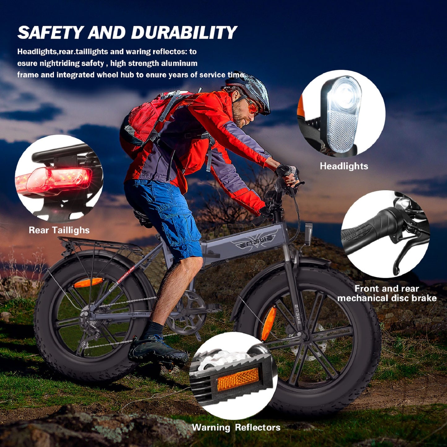 ENGWE EP-2 PRO 750W Electric Bike 20" Foldable E-Mountain Bike 13Ah E-Bike